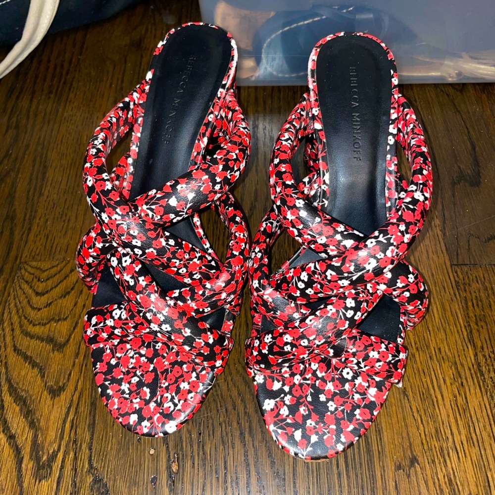 Rebecca Minkoff multi pattern mules size 9